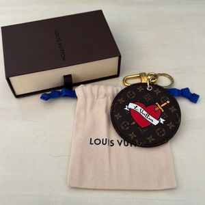 Louis Vuitton round keychain/charm